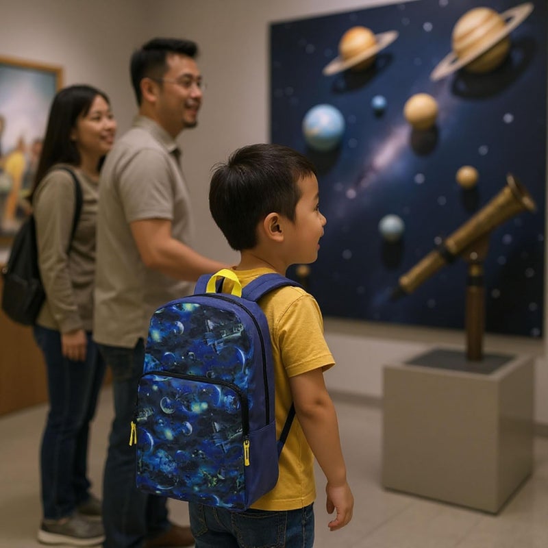 Trailmaker Fun School Backpack for Elementary Middle School Girls and Boys | 17 Inch Printed Backpacks for School Kids, Travel (Shoot for the Stars) - Image 5